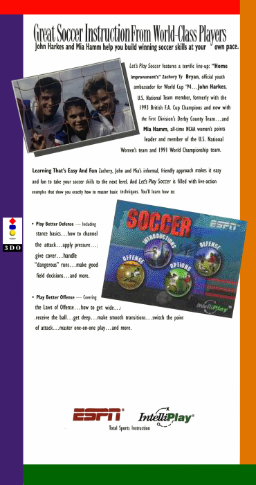 ESPN : Let's Play Soccer with John Harkes and Mia Hamm - Dos