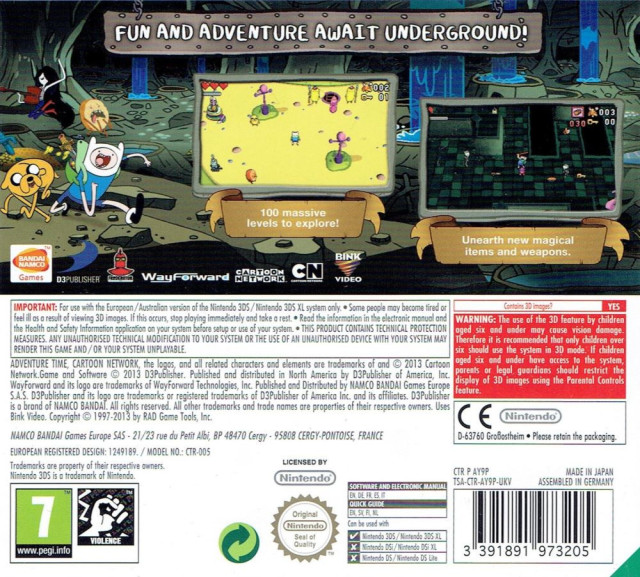 Adventure Time : Explore le donjon et POSE PAS DE QUESTION ! - Dos