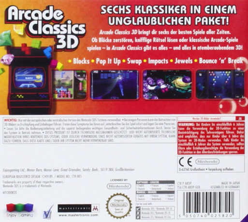 Arcade Classics 3d - Dos