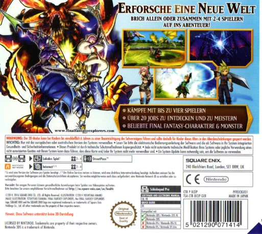 Final Fantasy Explorers - Dos