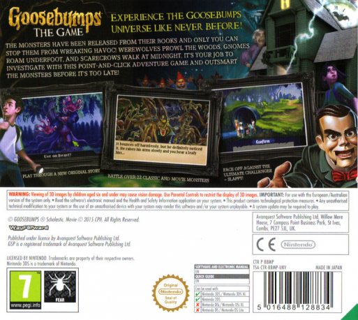 Goosebumps - The Game - Dos