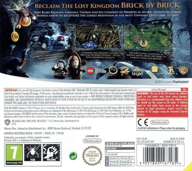 Lego Le Hobbit - Dos