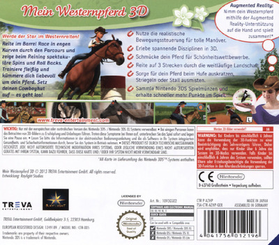 Mon Cheval Western 3D - Dos