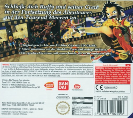 One Piece Unlimited Cruise Sp - Dos