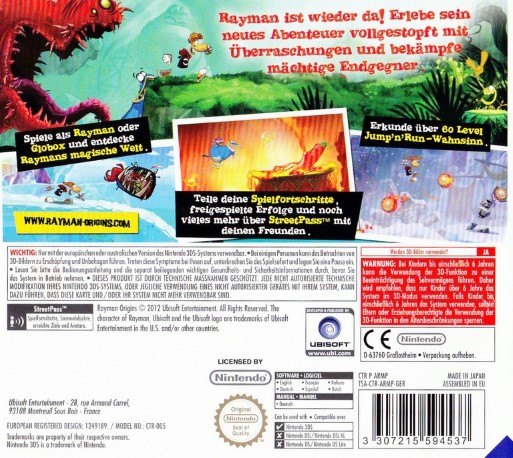 Rayman Origins - Dos