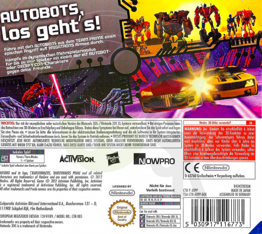 Transformers Prime : The Game - Dos