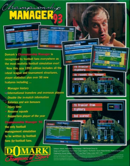 Championship Manager 93 - Dos