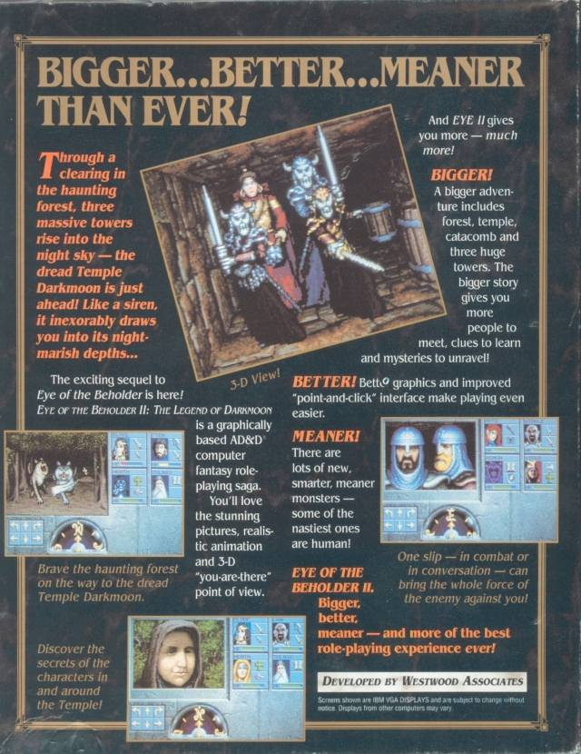 Eye of the Beholder 2 - The Legend of Darkmoon dos