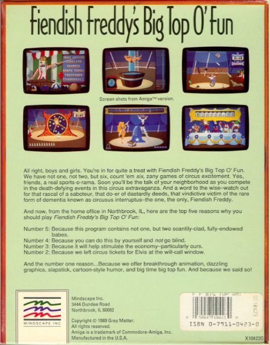 Fiendish Freddy's Big Top o' Fun dos