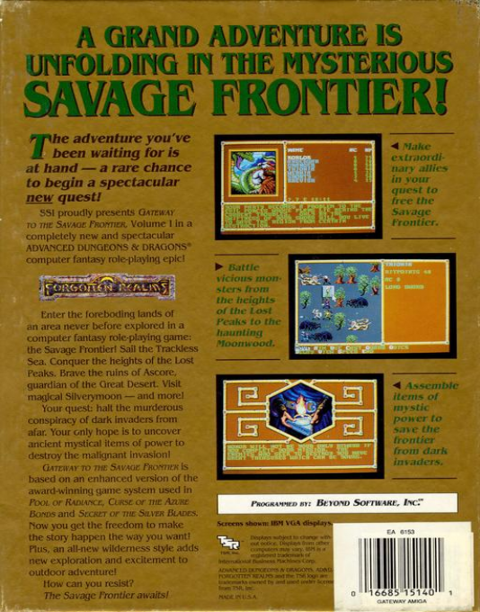 Gateway To The Savage Frontier dos