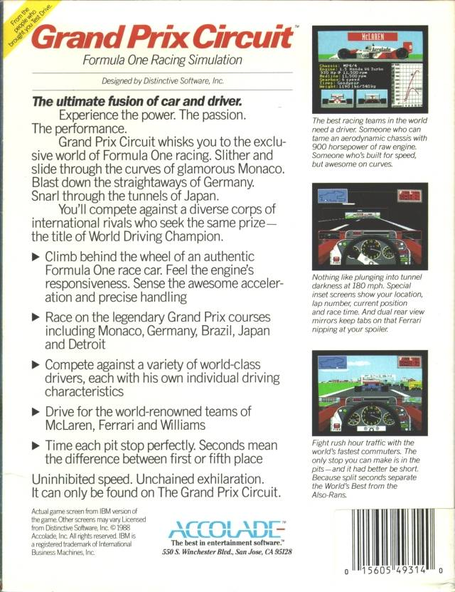 Grand Prix Circuit - Dos