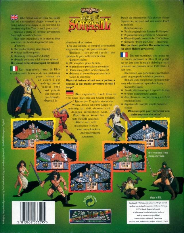 HeroQuest II - Legacy of Sorasil - Dos