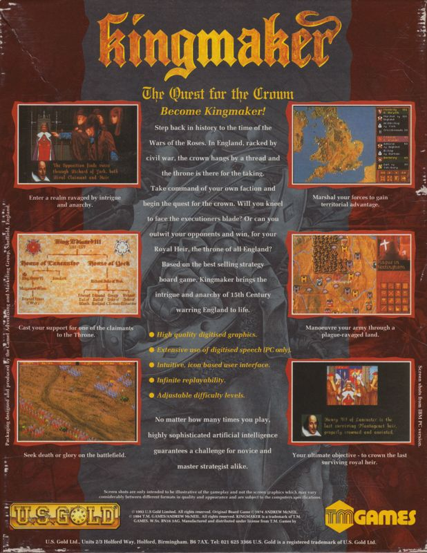 Kingmaker - The Quest for The Crown - Dos