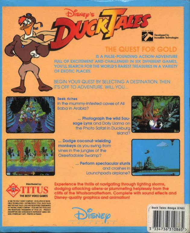 La Bande à Picsou : La Ruée vers l'Or - Dos