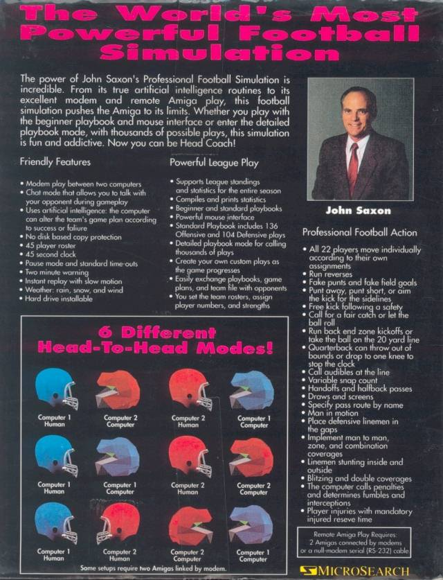 Professional Football Simulation v3.1b - Dos