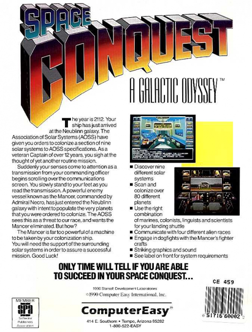 Space Conquest - A Galactic Odyssey - Dos