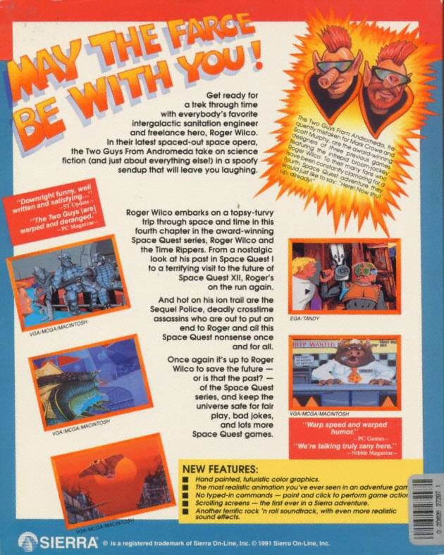 Space Quest 4 - Roger Wilco And The Time Rippers - Dos