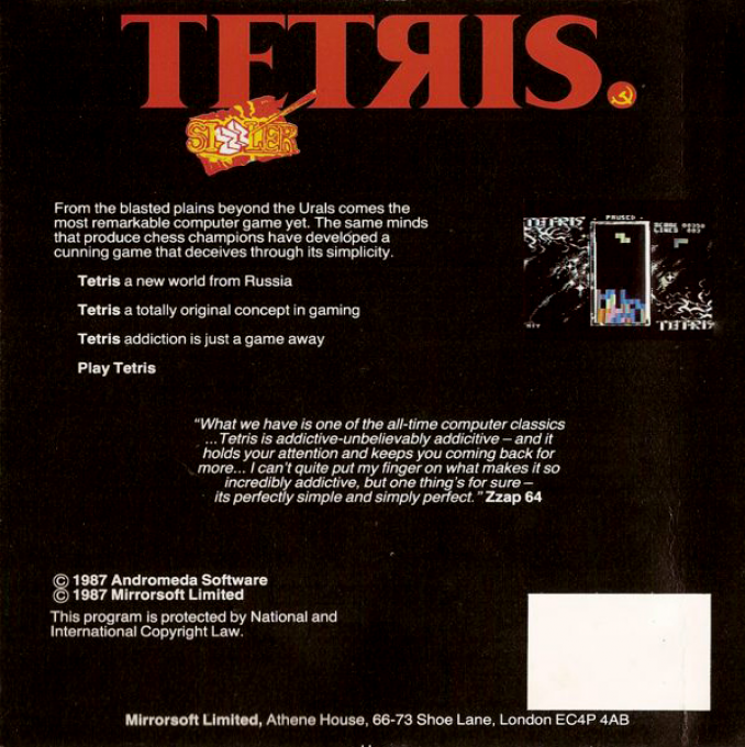 Tetris (Mirrorsoft) - Dos