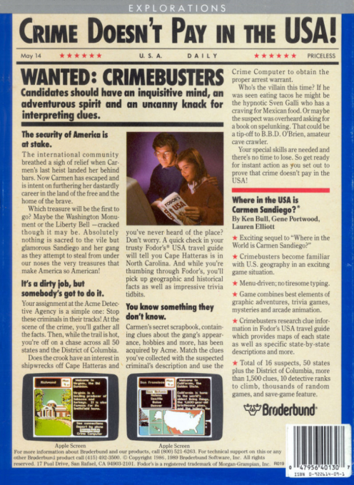 Where in the U.S.A. Is Carmen Sandiego? - Dos