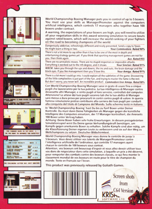 World Championship Boxing Manager - Dos