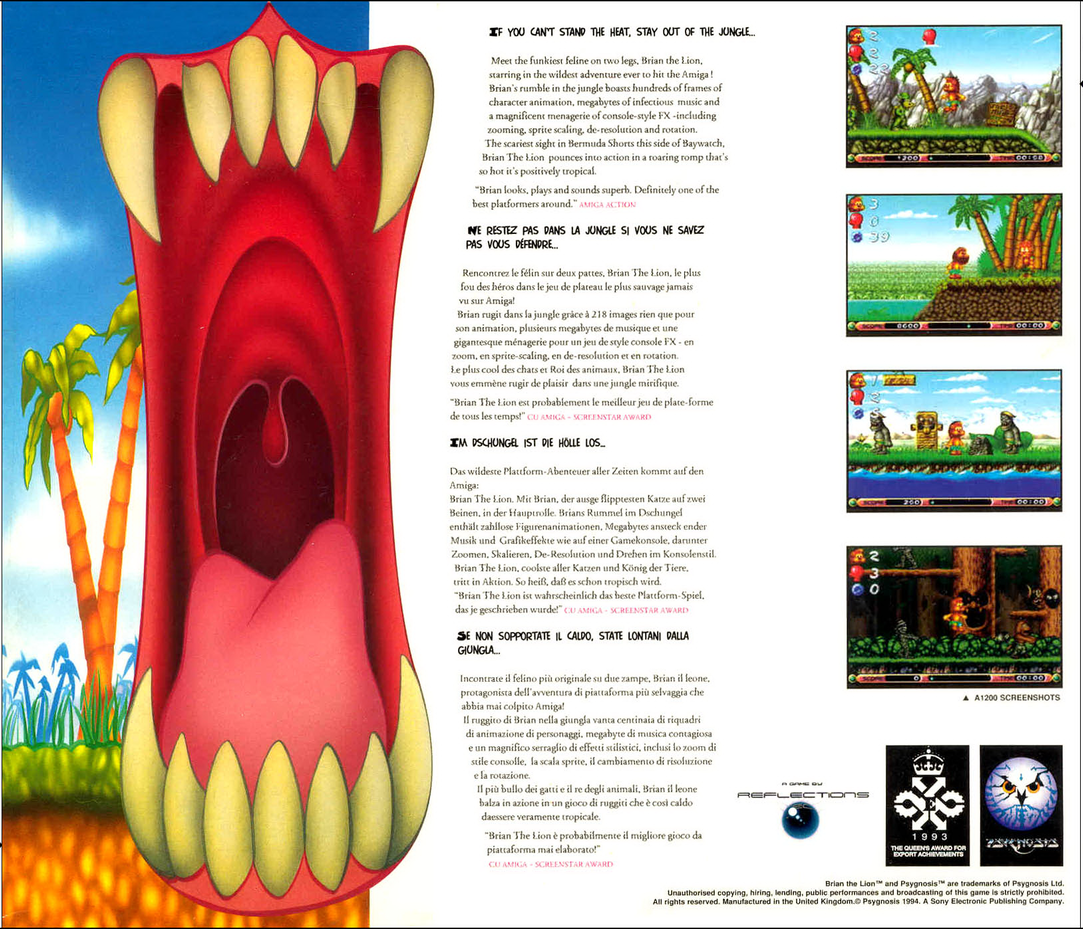 Brian The Lion Starring In Rumble In The Jungle - Dos