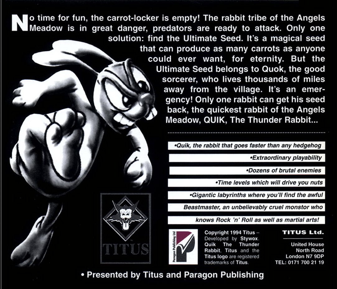 Quik The Thunder Rabbit - Dos