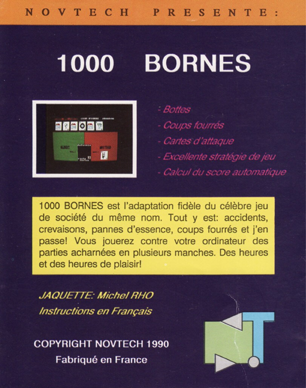 1000 Bornes - Dos
