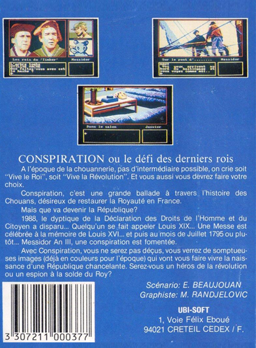 Conspiration de l'An 3 - Dos