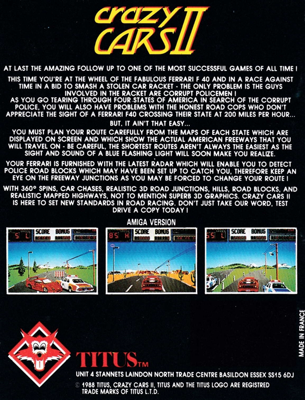 Crazy Cars 2 - Dos