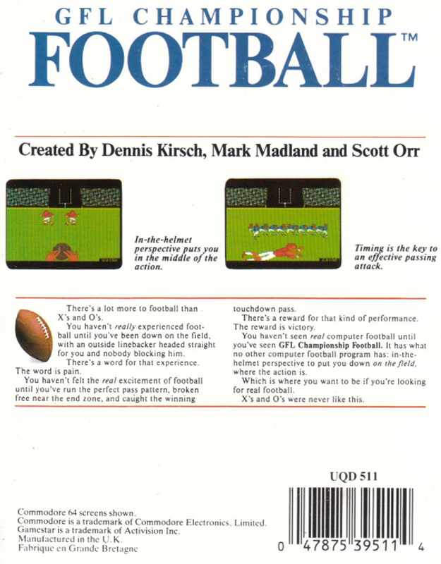 GFL Championship Football - Dos