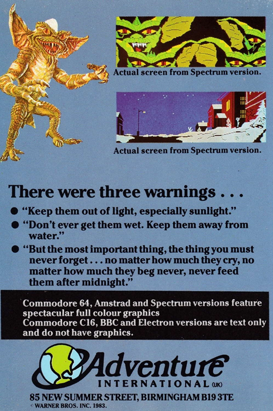 Gremlins - The Adventure - Dos