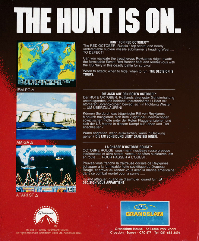 Hunt For Red October, The - The Movie - Dos