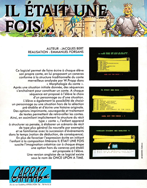 Il Était Une Fois - Dos