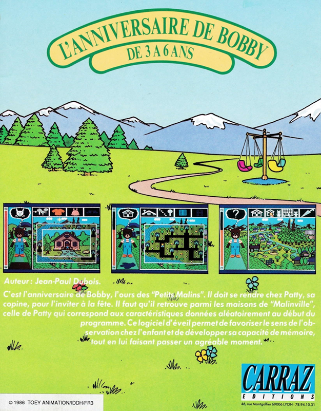 L' Anniversaire de Bobby - Dos