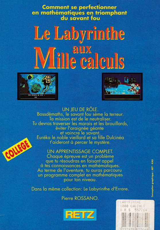 Le Labyrinthe Aux Mille Calculs - Dos