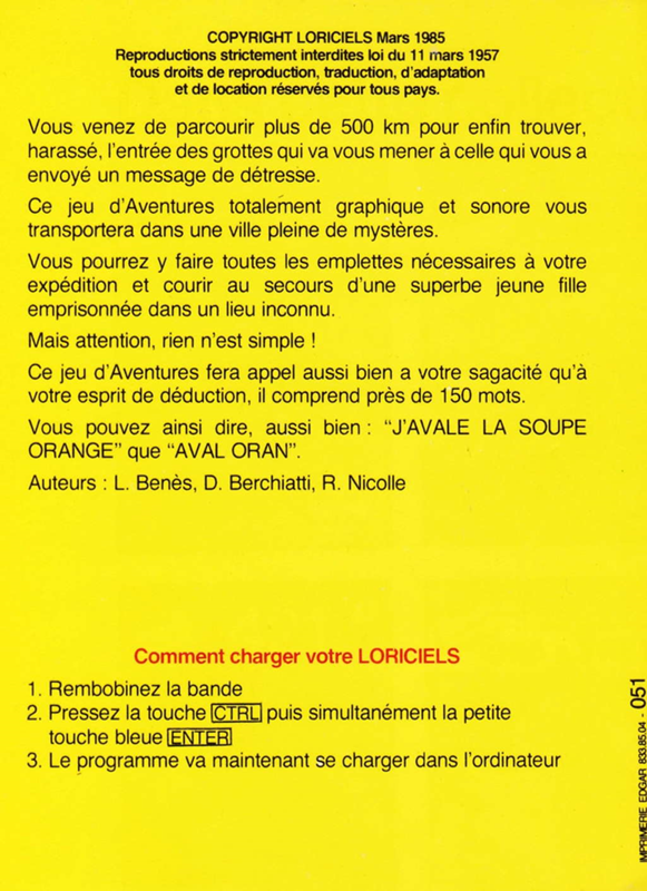 Le Mystère De Kikekankoi - Dos