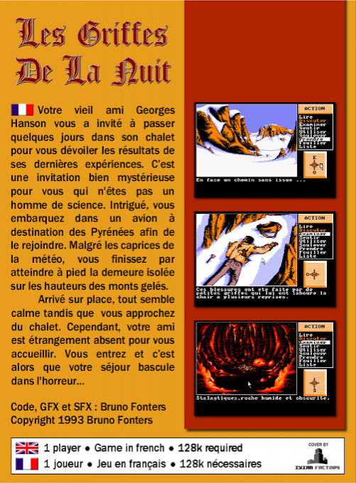 Les Griffes de la Nuit - Dos