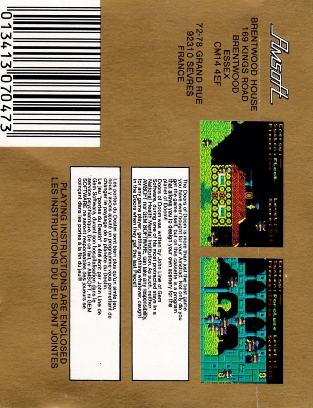 Les Portes du Destin - Dos