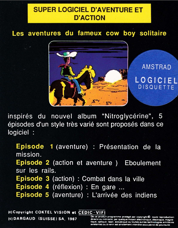 Lucky Luke - Nitroglycerine - Dos