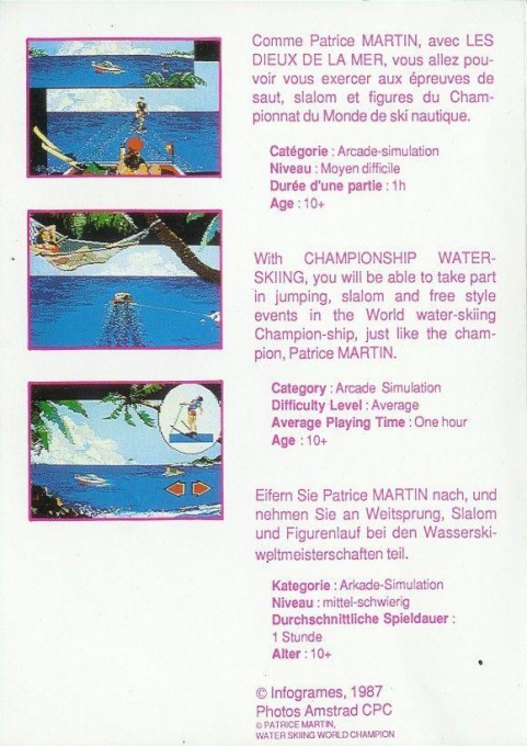 Patrice Martin : Les Dieux de la Mer - Dos