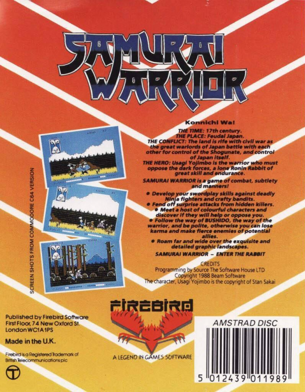 Samurai Warrior - The Battles of.... Usagi Yojimbo - Dos