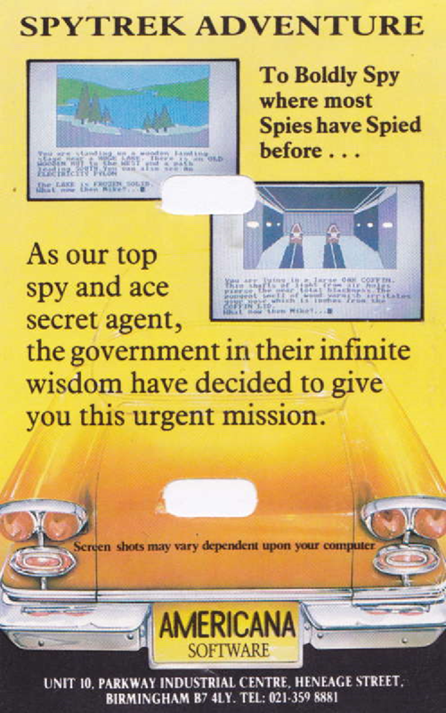 Spy-Trek Adventure - Dos