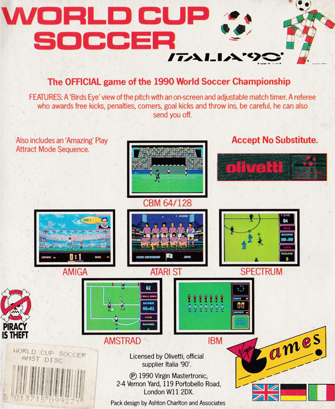 World Cup Soccer - Italia '90 - Dos