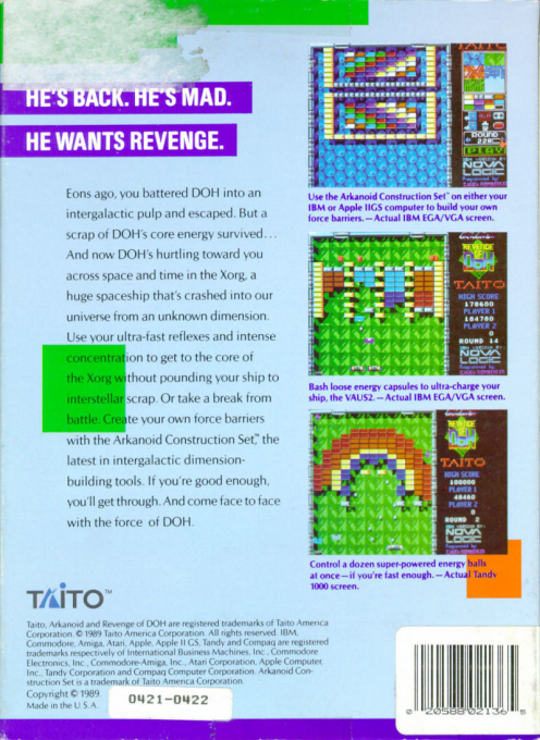Arkanoid 2 - Revenge Of Doh - Dos