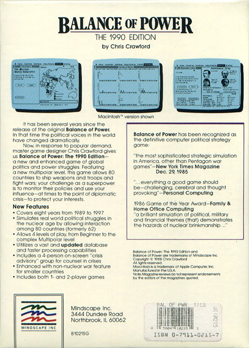 Balance of Power : The 1990 Edition - Dos