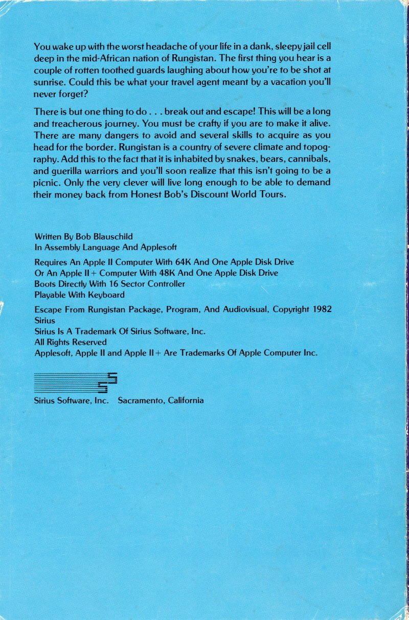 Escape From Rungistan - Dos