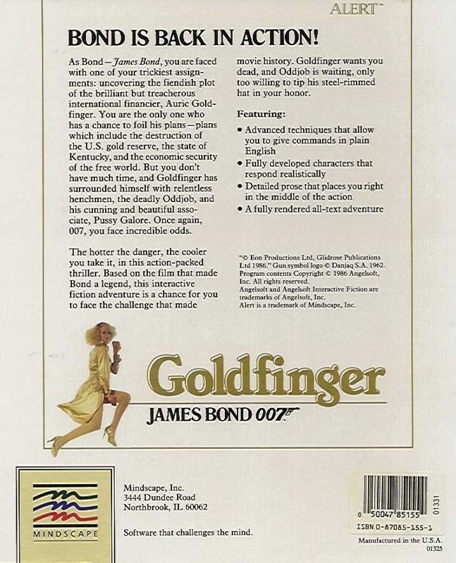 James Bond 007 : Goldfinger - Dos