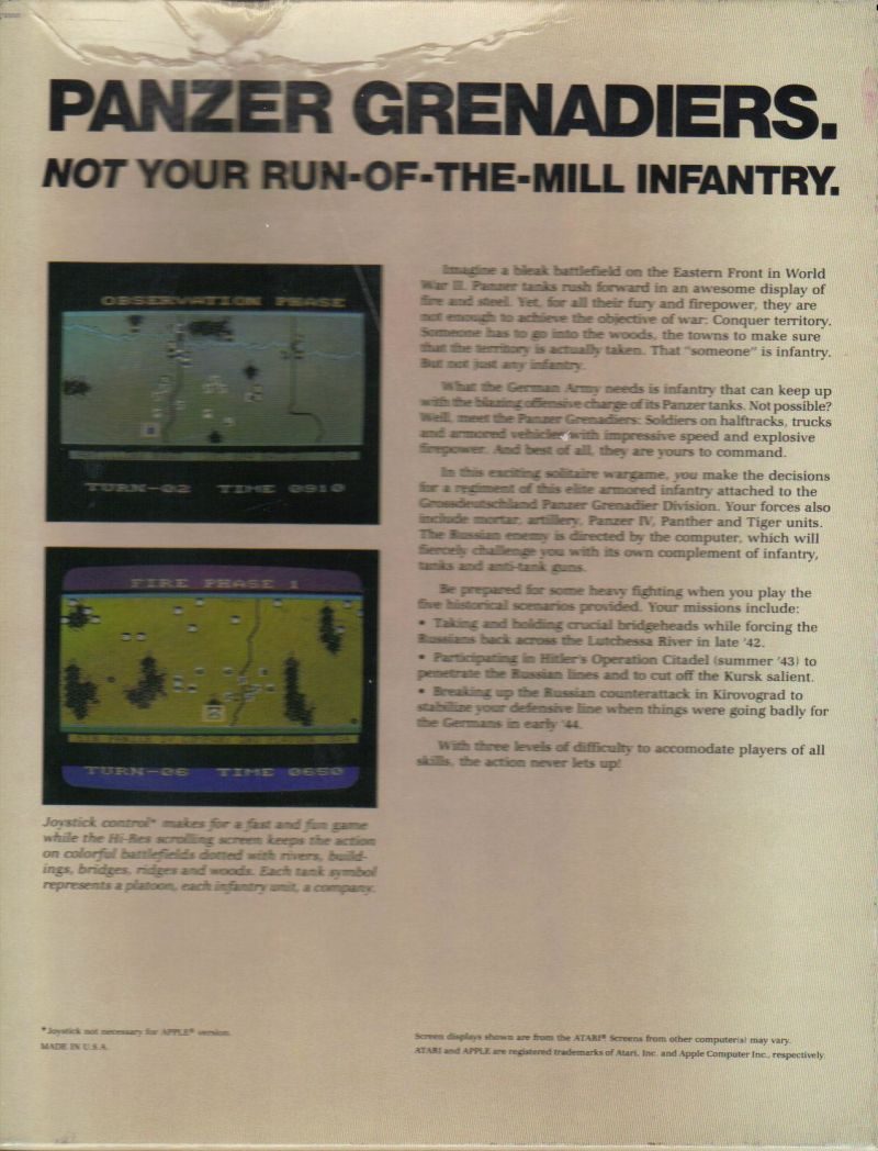 Panzer Grenadier dos