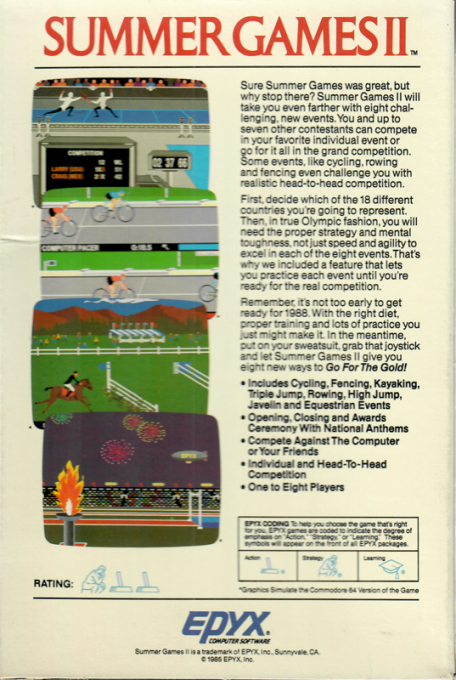 Summer Games II - Dos