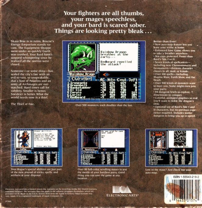 The Bard's Tale III : Thief of Fate dos